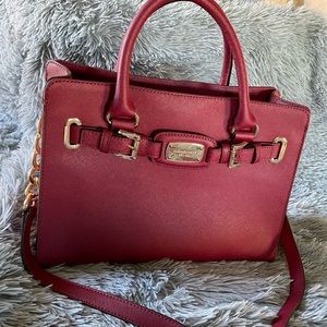 Michael Kors “Hamilton” Cherry Satchel